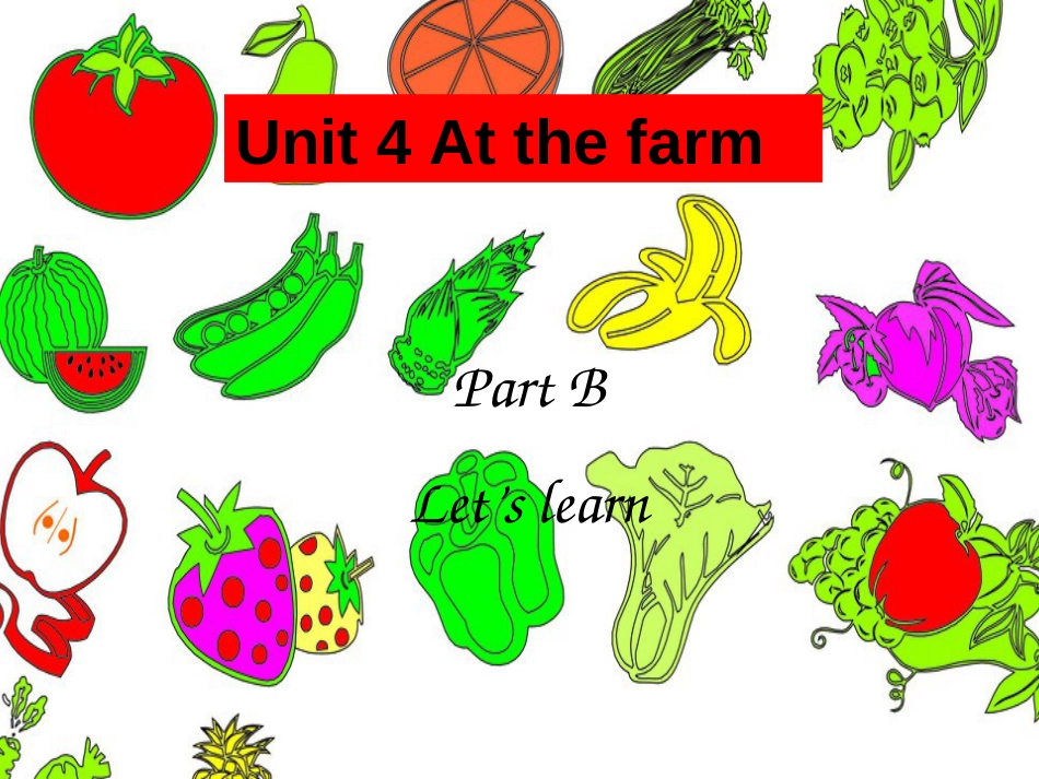 新人教版小学英语四年级下册unit4Blet'slearn课件_第1页