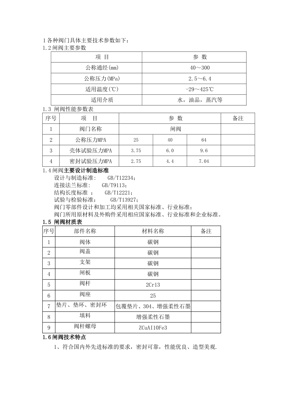 各种阀门技术参数和相应制造工艺要求[8页]_第1页