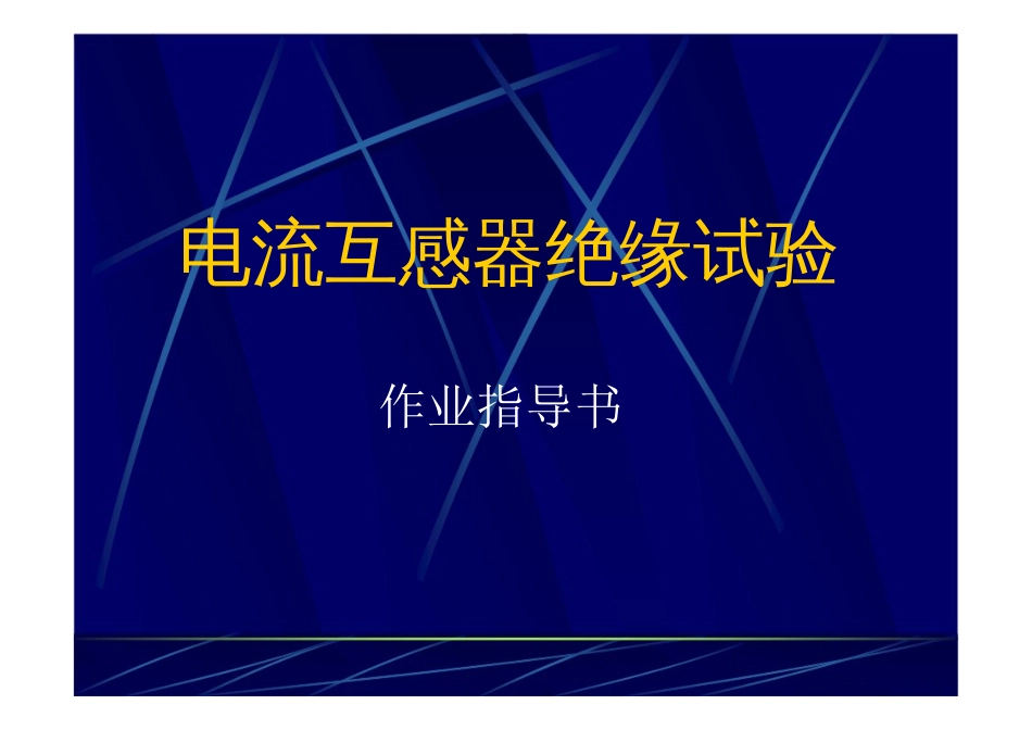 电流互感器绝缘试验[24页]_第1页