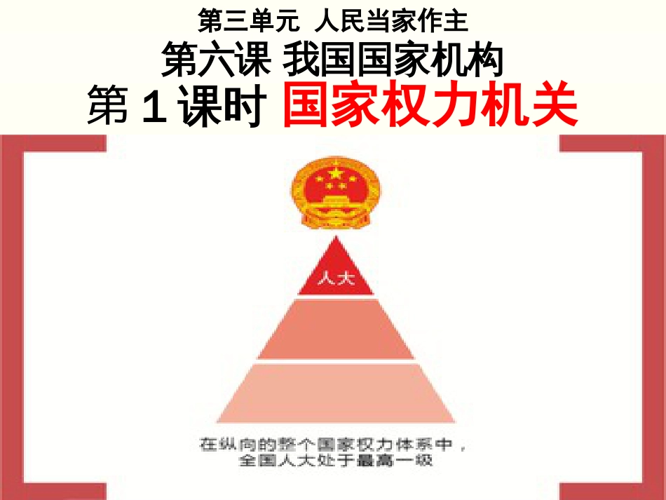 八下道德与法治第六课国家权力机关课件_第1页