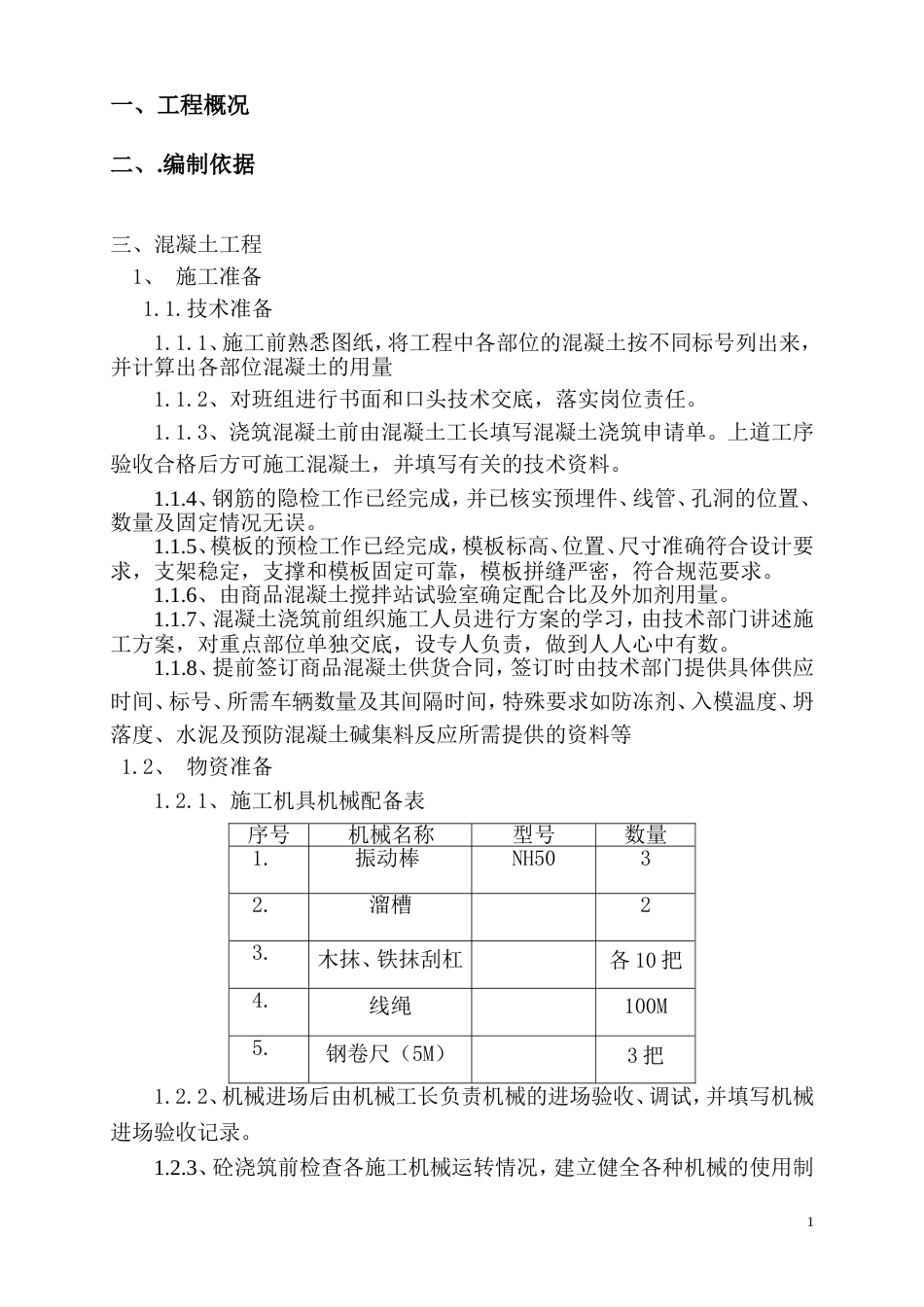 混凝土排水沟施工方案[12页]_第1页