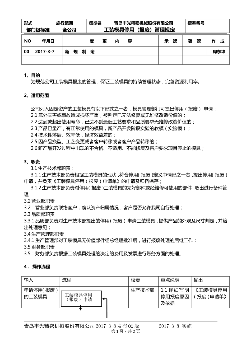 工装模具停用报废管理规定_第1页