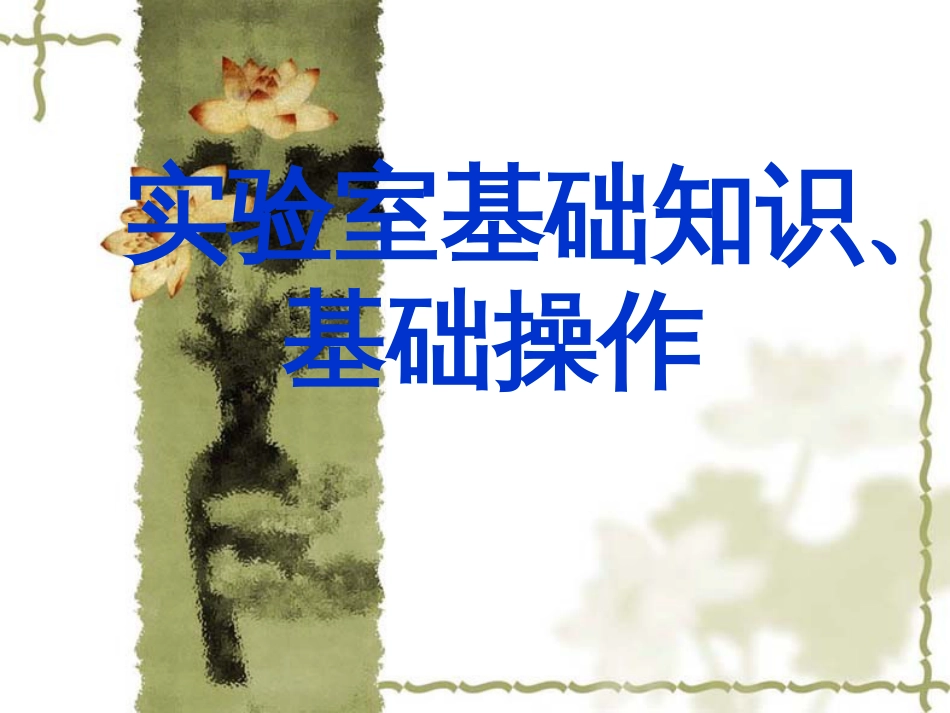 实验室基础知识基础操作模板_第1页