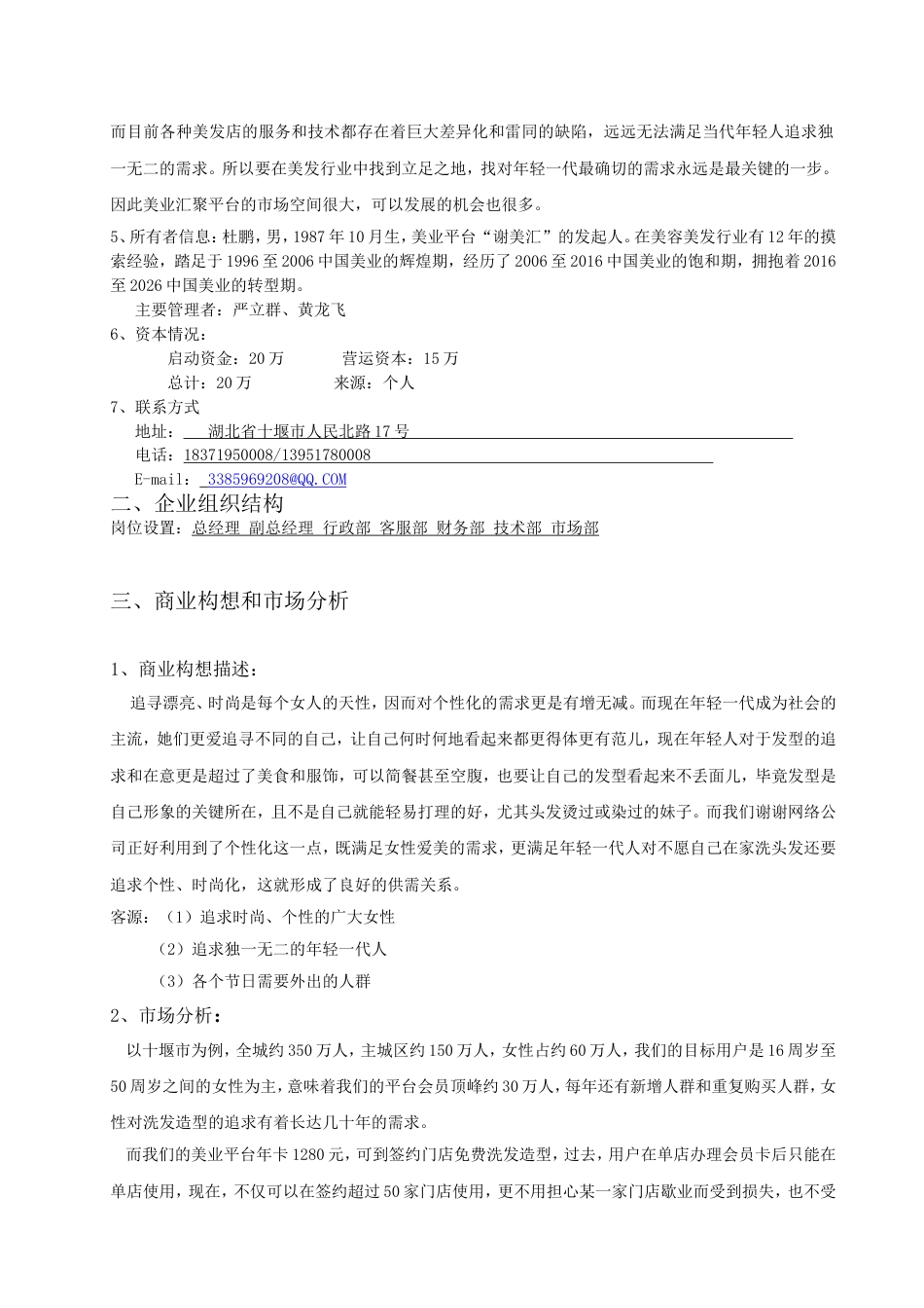 标准商业计划书范文[9页]_第3页