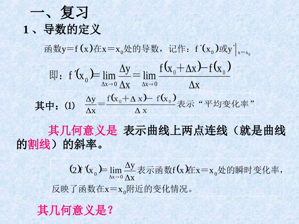 导数的几何意义课件共28张PPT_第2页