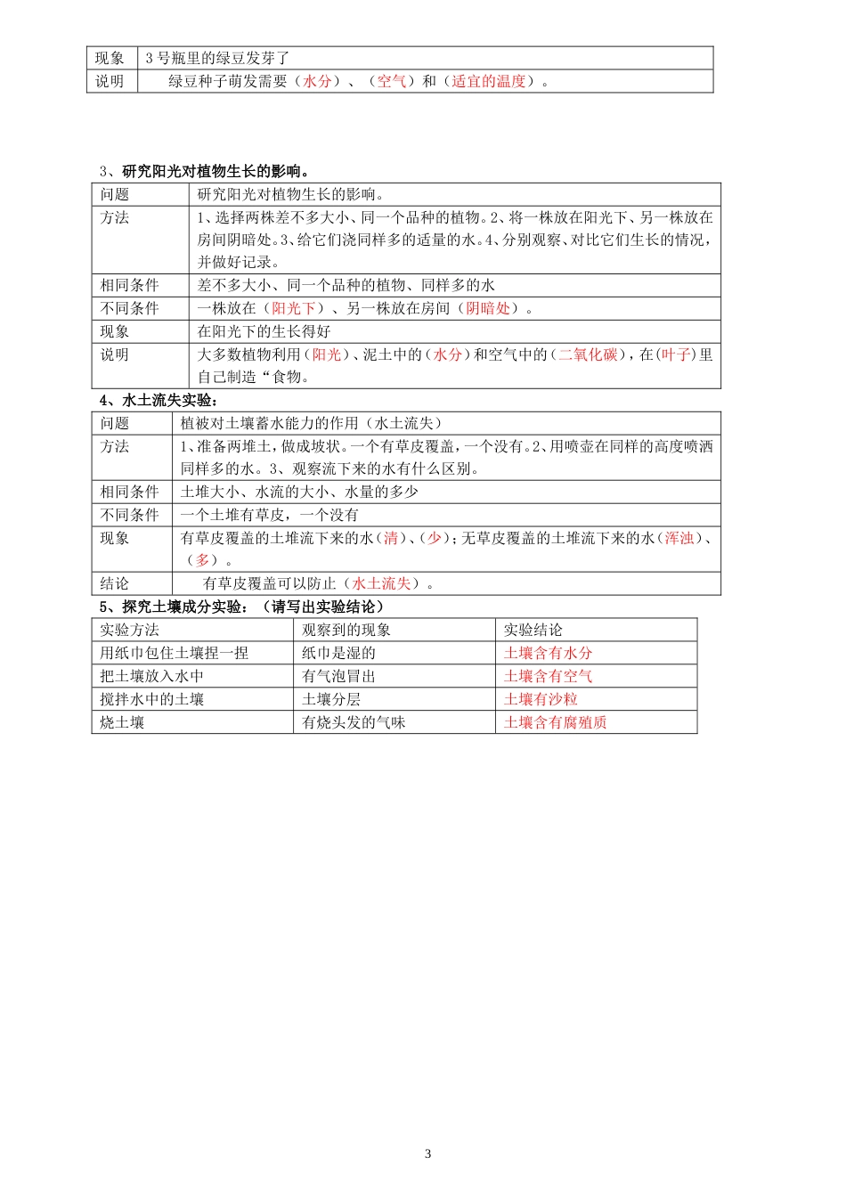 苏教版三年级科学下册期末测试题带答案_第3页