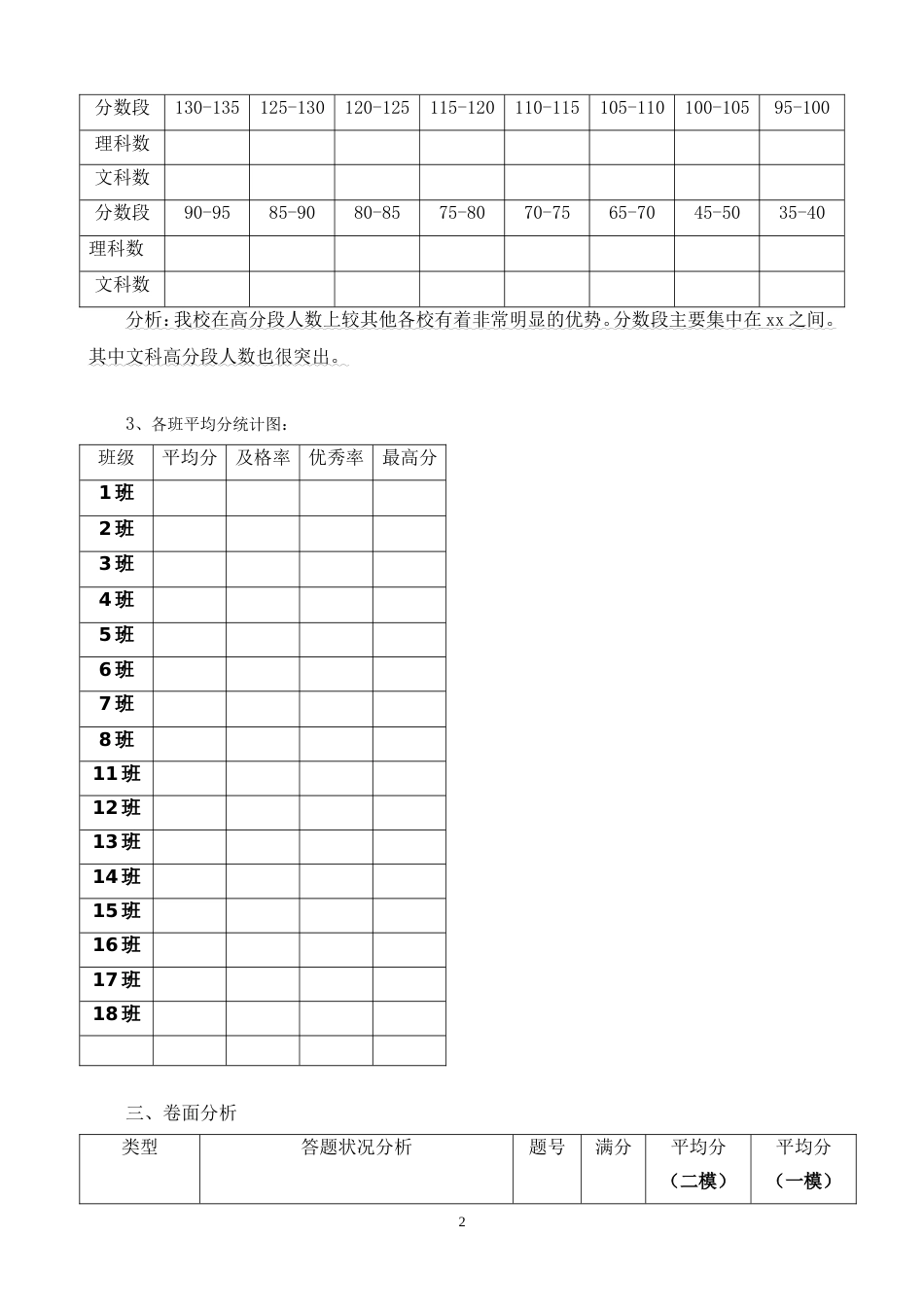 高三二模语文试卷质量分析_第2页