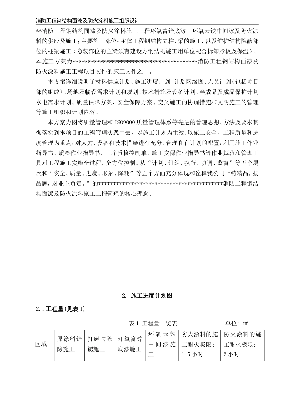 消防工程钢结构面漆及防火涂料施工组织设计_第3页