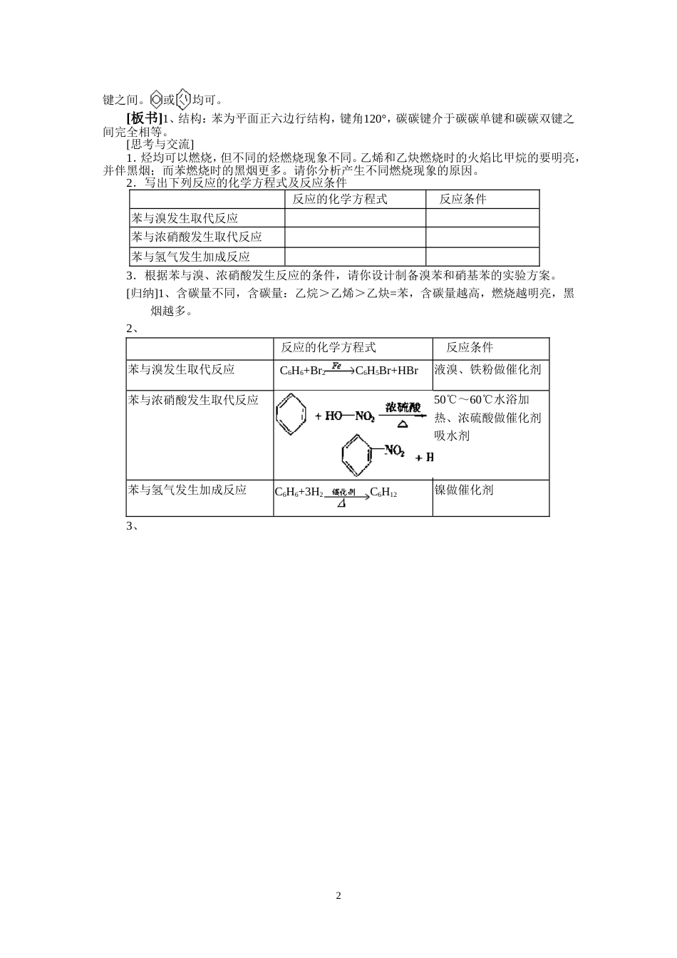 选修5有机化学芳香烃教案[共7页]_第2页