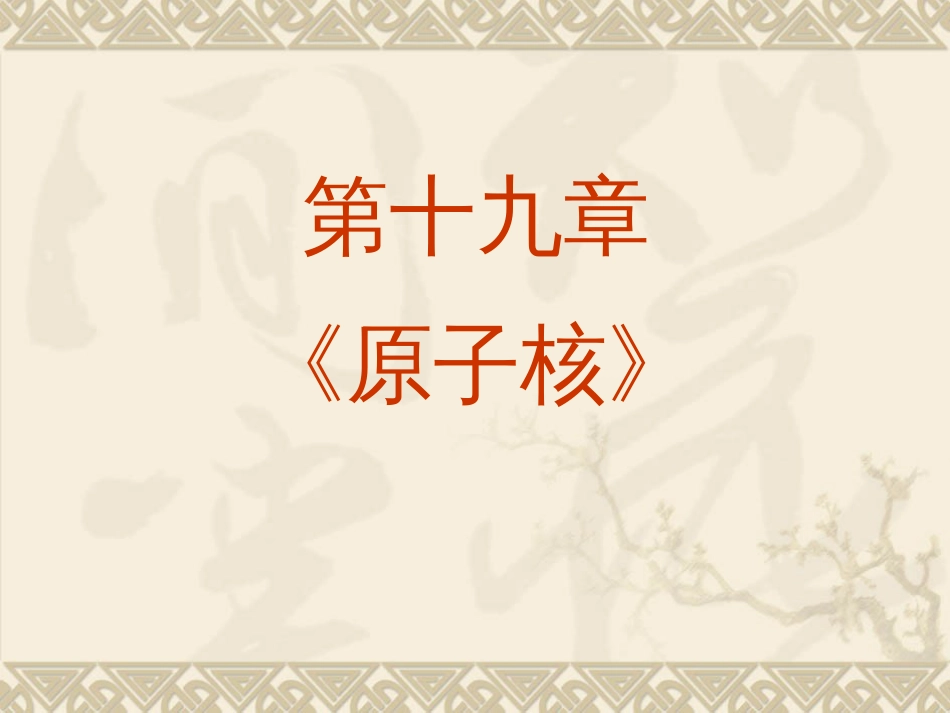 高中物理新课标版人教版选修35精品课件：19.0《原子核》(PPT课件可以编辑)_第3页