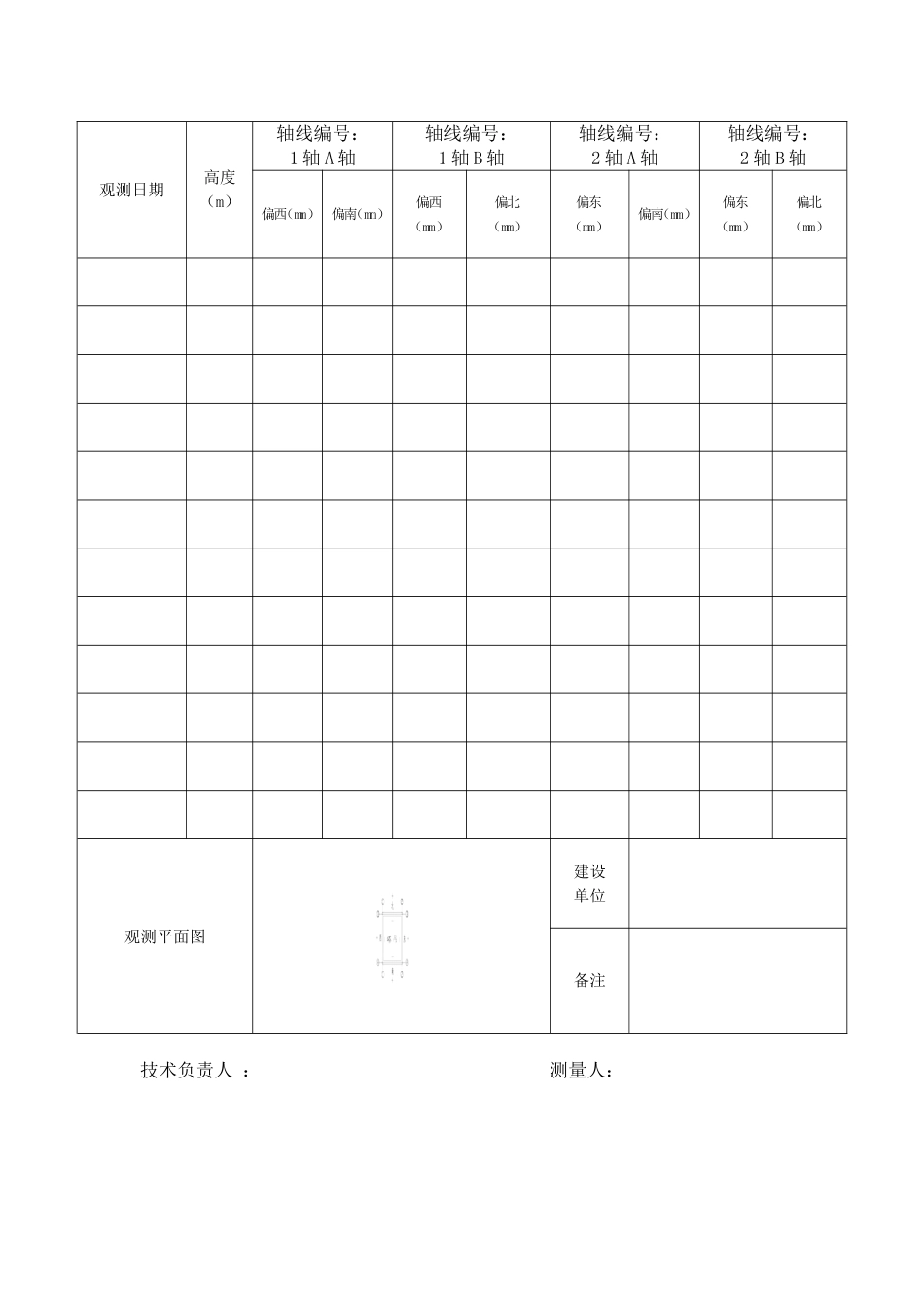 塔吊沉降观测记录表[共3页]_第2页