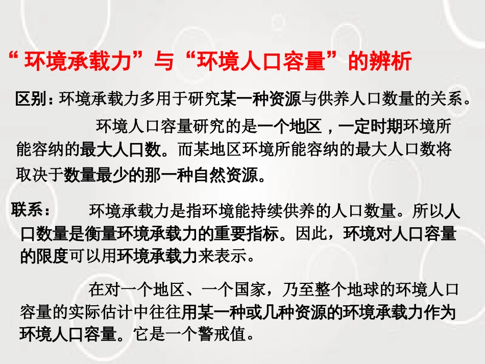 人教版高中地理必修二第一章第三节人口的合理容量课件共23张PPT_第3页