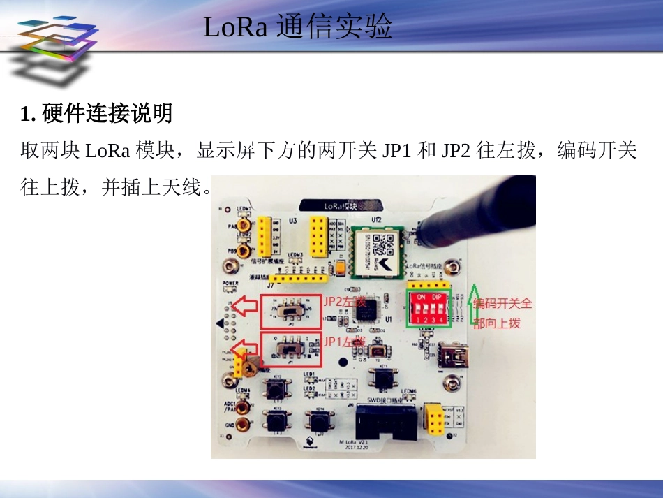 (18)--2.5.2LoRa通信实验物联网与现代农业_第1页