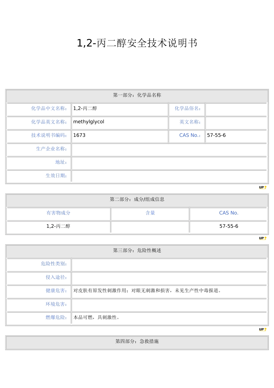 丙二醇MSDS[6页]_第1页