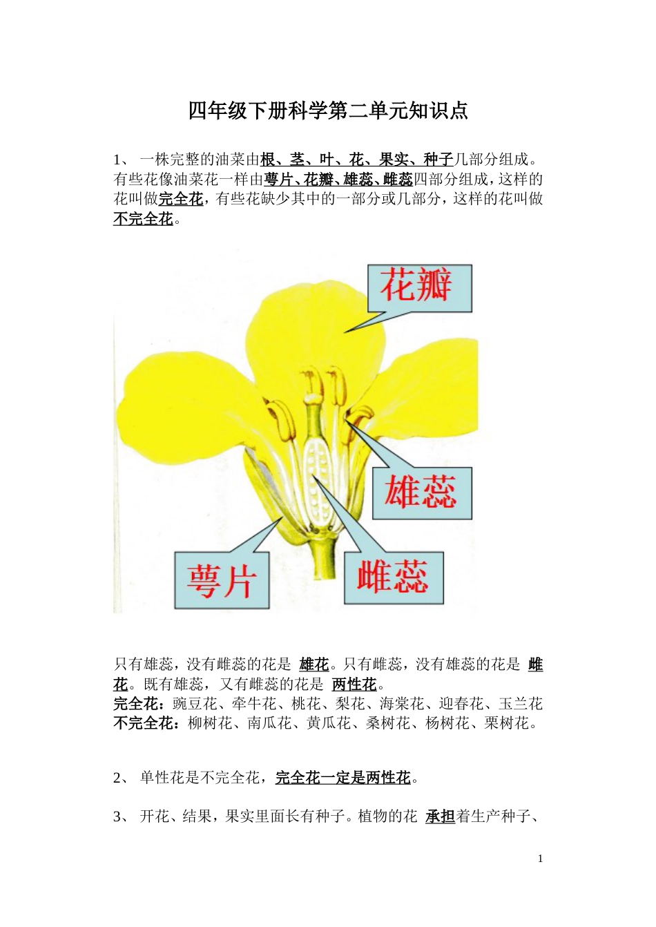 四年级下册科学第二单元知识点_第1页