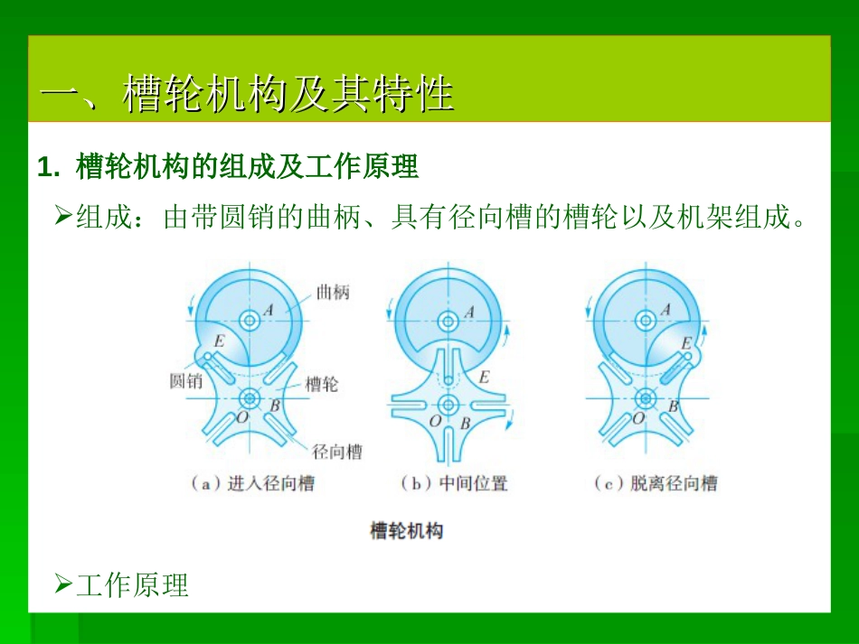 槽轮机构的组成及工作原理[6页]_第2页