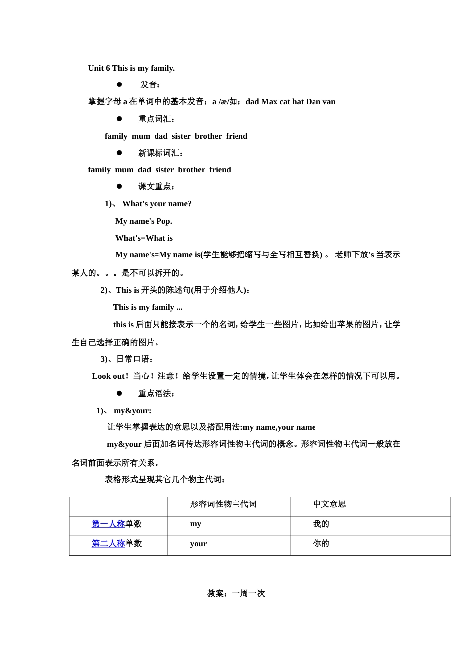 青少版新概念入门级AUnit6教案_第1页