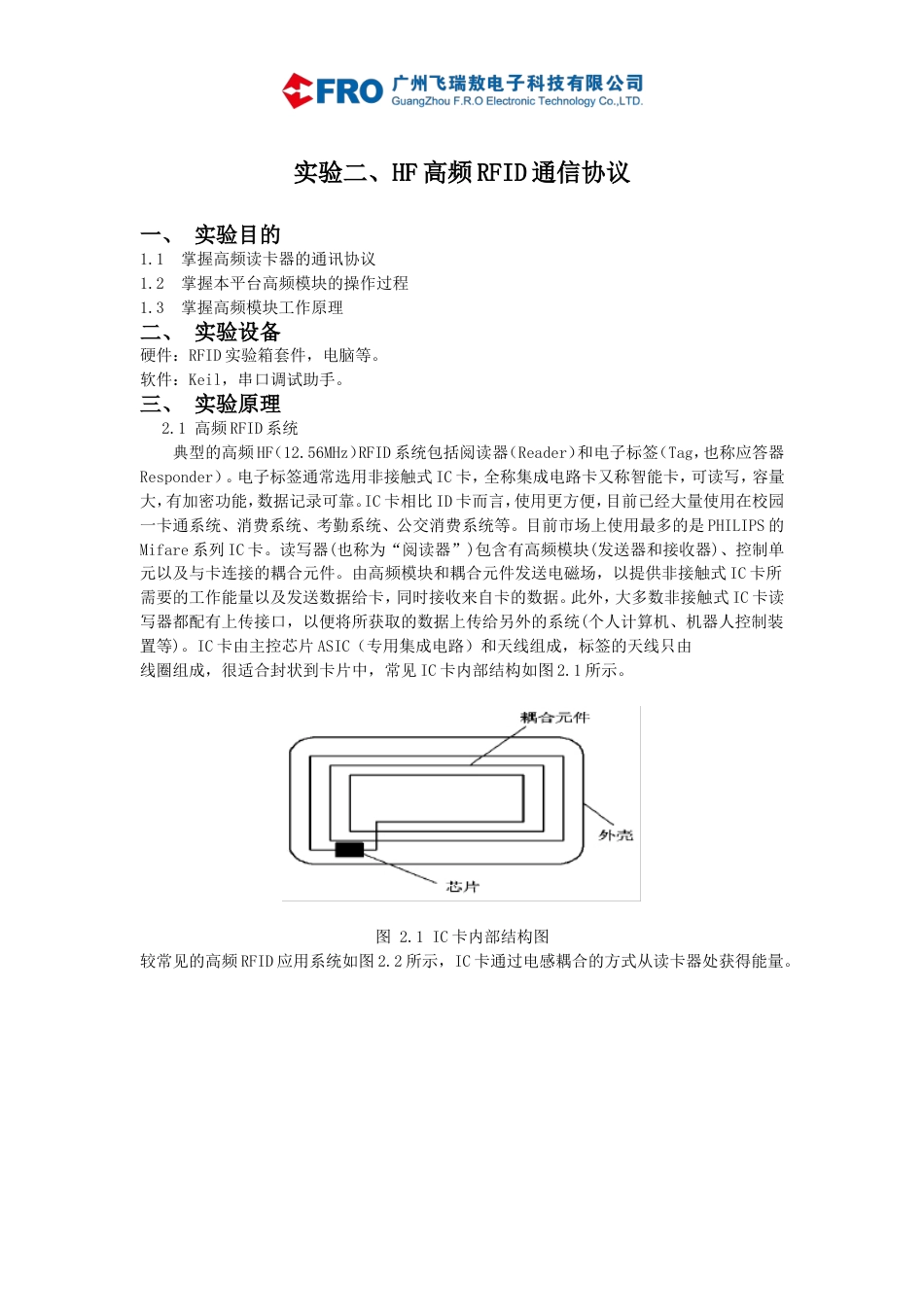 实验2、HF高频RFID通讯协议_第1页