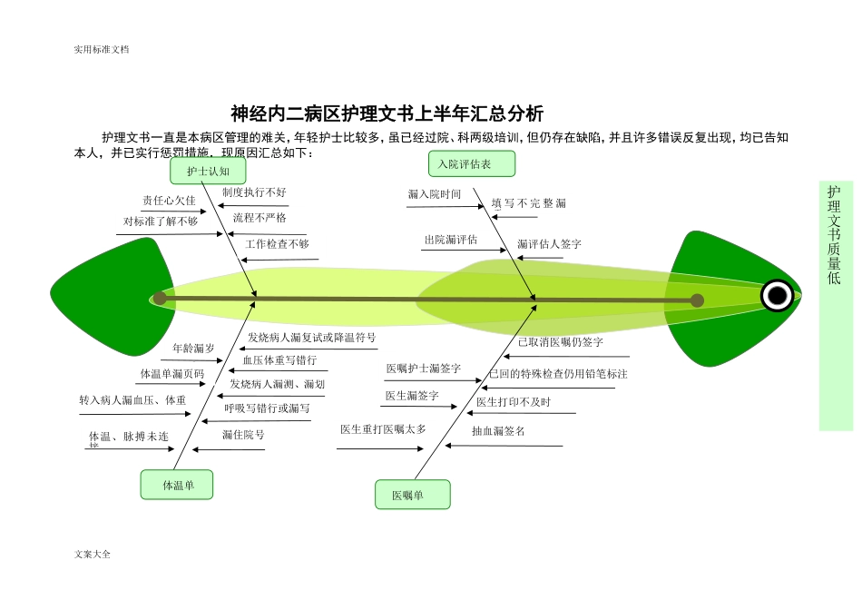 护理文书高质量差鱼骨图[8页]_第1页