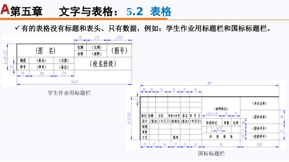 第五周：5.2表格现代工程制图工程制图_第3页