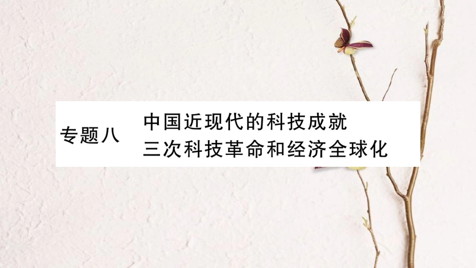 四川省达州市中考历史复习 第二篇 知能综合提升 专题8 中国近现代的科技成就课件(1)_第1页