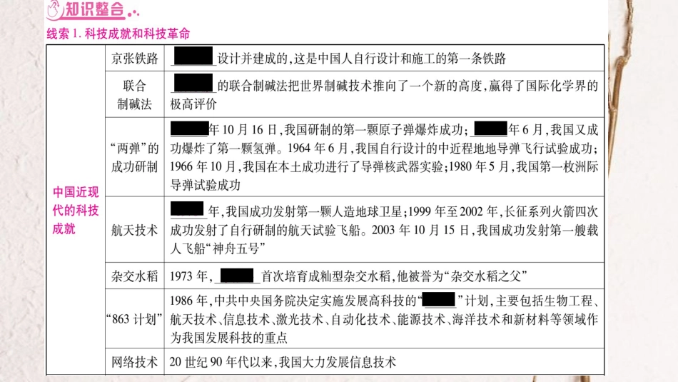 四川省达州市中考历史复习 第二篇 知能综合提升 专题8 中国近现代的科技成就课件(1)_第2页