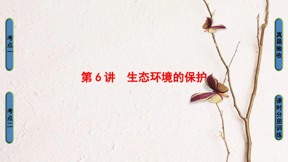 高三生物一轮复习 第9单元 第6讲 生态环境的保护课件 新人教版必修3_第1页