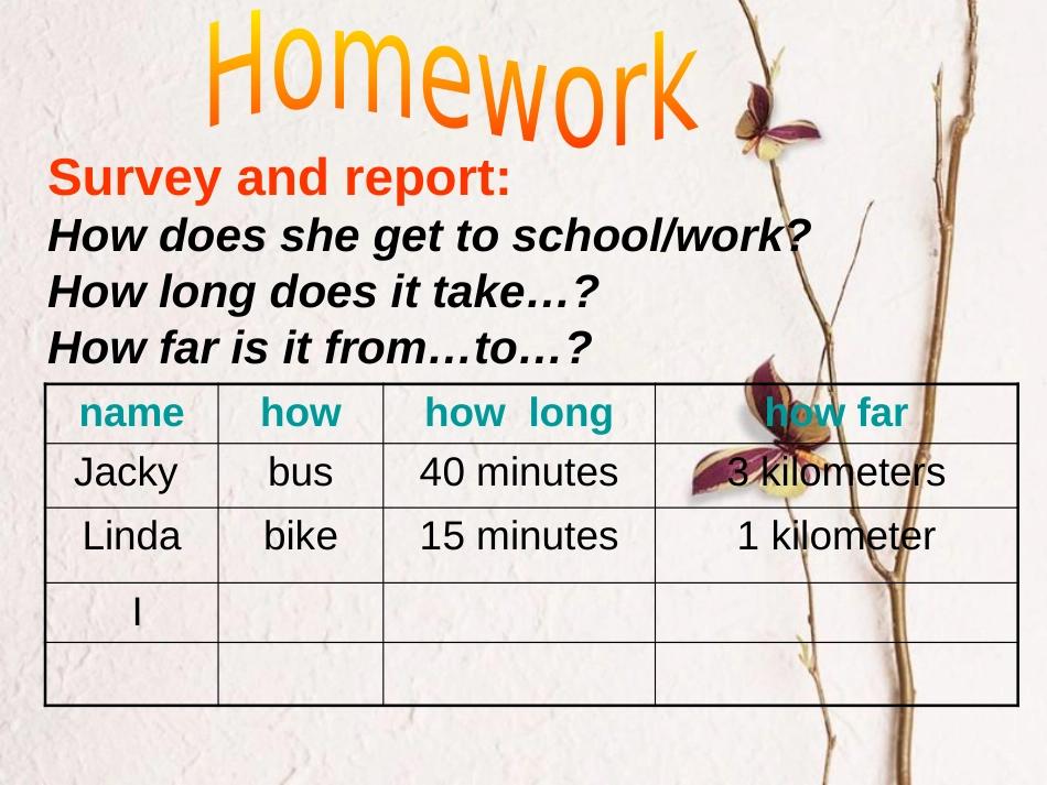 七年级英语下册 Unit 3 How do you get to school Period 2教学课件 （新版）人教新目标版_第2页