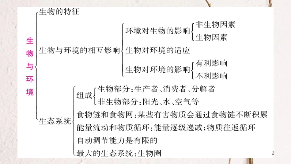 中考生物总复习 知能综合突破 专题2 生物与环境课件_第2页