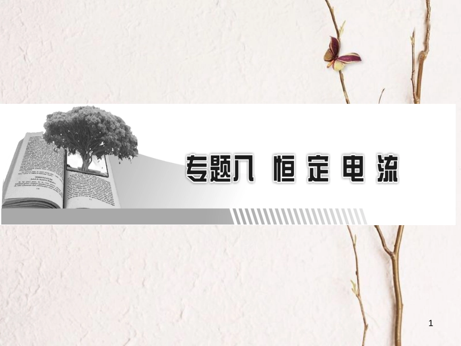 高考物理一轮总复习 专题8 恒定电流 第1讲 电流、电阻、电功及电功率课件(1)_第1页