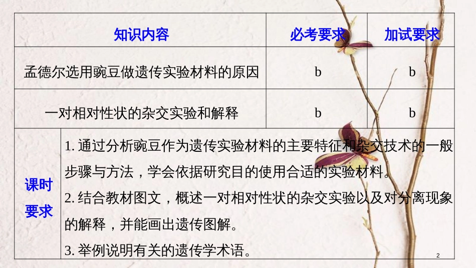 高中生物 第一章 孟德尔定律 第一节 分离定律（Ⅰ）课件 浙科版必修2(1)_第2页