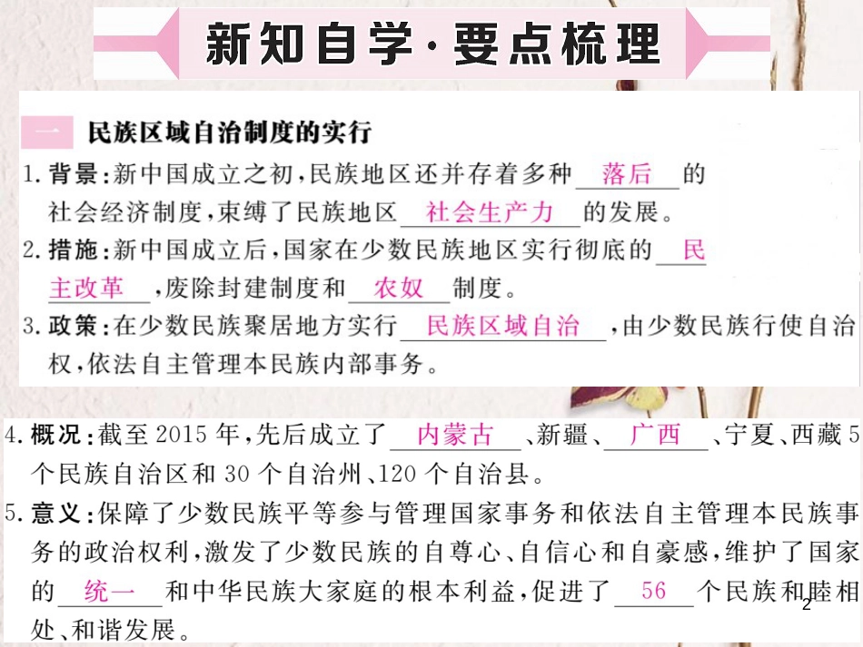 八年级历史下册 第四单元 民族团结与祖国统一 第13课 名族团结与共同繁荣作业课件 川教版_第2页
