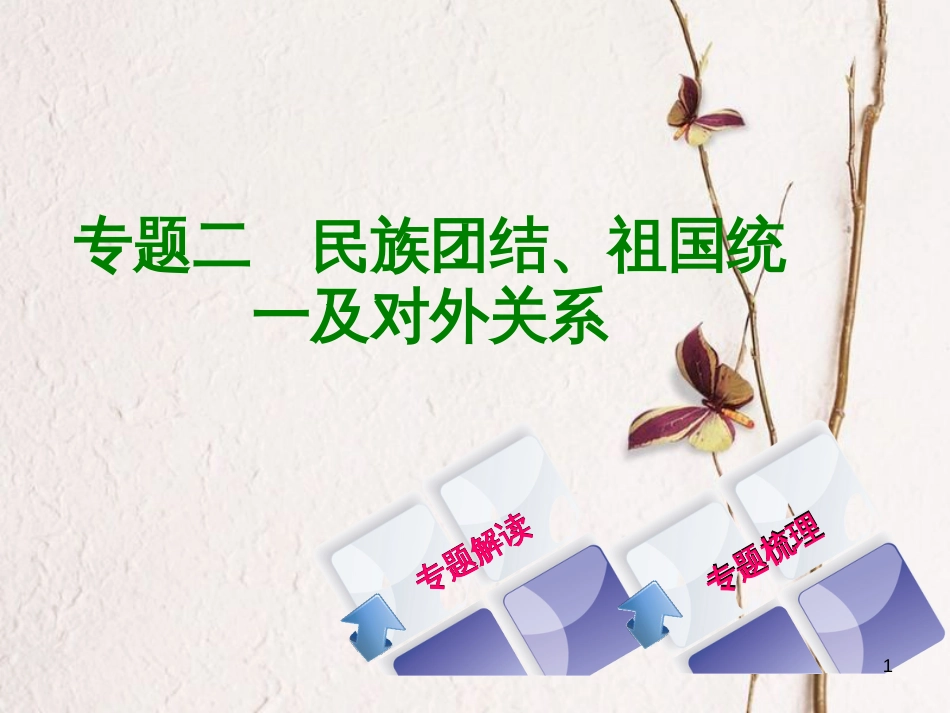 （重庆专版）中考历史复习 专题突破 专题二 民族团结、祖国统一及对外关系课件(1)_第1页