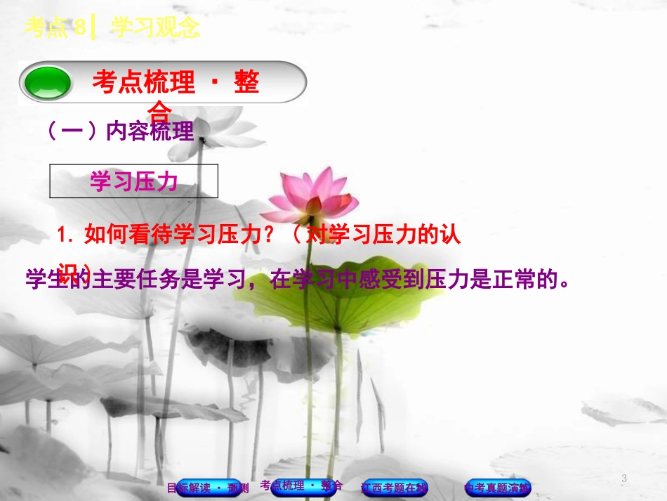 （江西专版）中考政治复习方案 第一单元 心理与品德 考点8 学习观念教材梳理课件_第3页