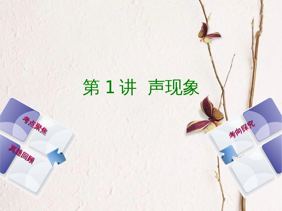 安徽省中考物理 教材复习 第1讲 声现象课件_第1页
