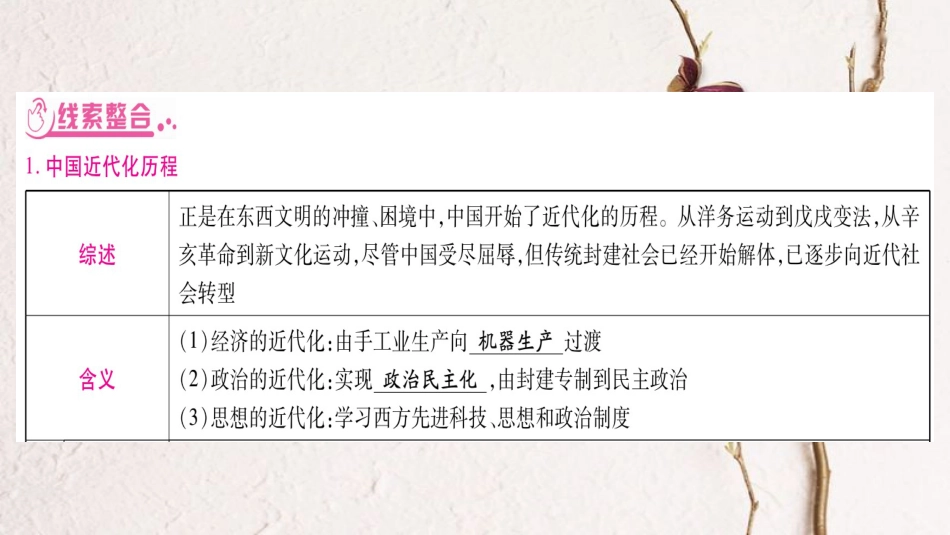 （广西北部湾专版）中考历史总复习 第二篇 知能综合提升 专题2 近代化的探索课件 新人教版_第2页