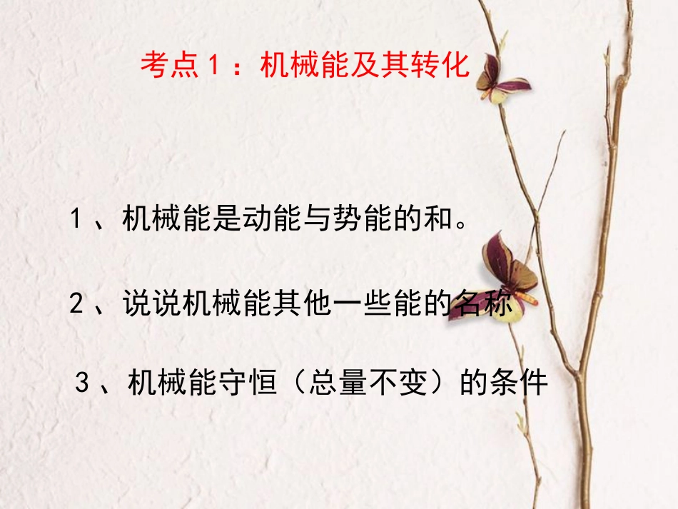 江苏省无锡市届中考物理 功和能复习课件_第1页