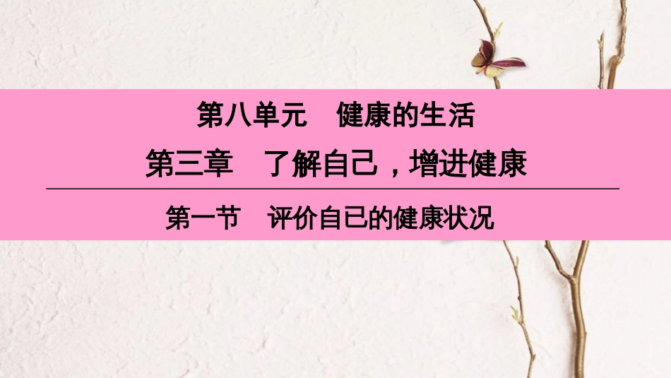 （深圳专用）八年级生物下册 第八单元 第三章 第一节 评价自已的健康状况课件 （新版）新人教版(1)_第1页