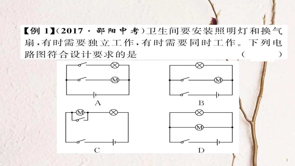 九年级物理全册 专题复习（1）电路设计和电路故障分析习题课件 （新版）新人教版(1)_第3页