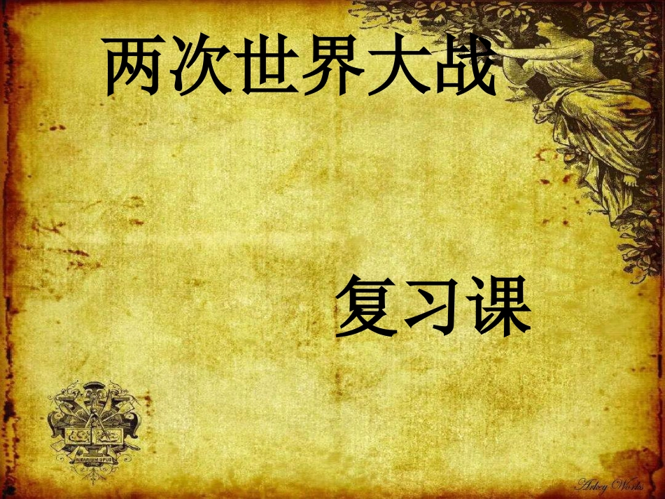 山东省滨州市惠民县大年陈镇中考历史一轮复习 两次世界大战课件 新人教版(1)_第1页