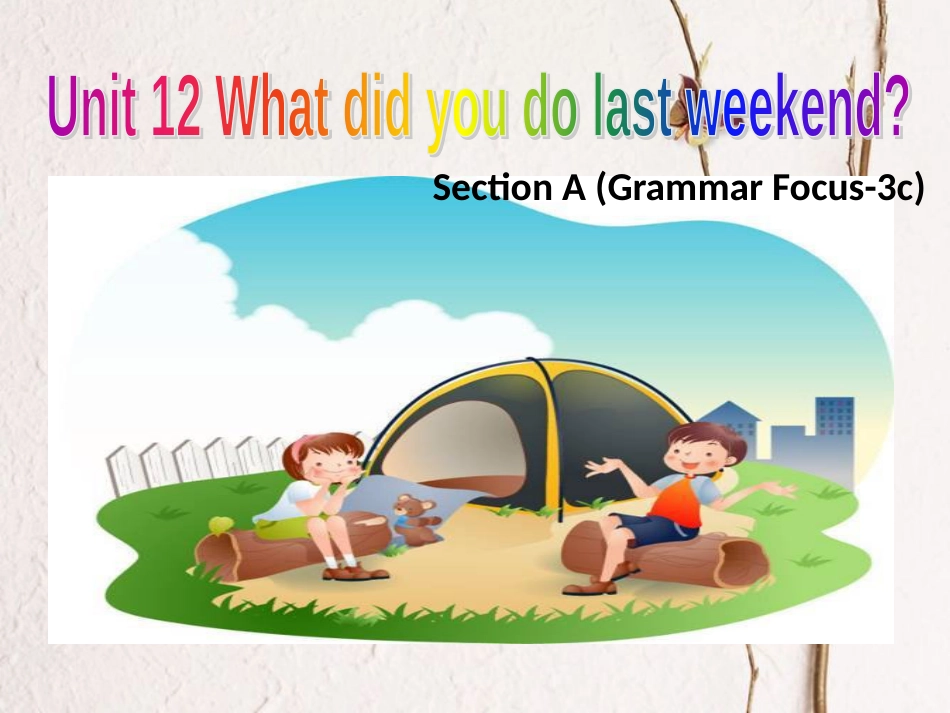 贵州省习水县七年级英语下册 Unit 12 What did you do last weekend Section A（Grammar Focus-3c）课件 （新版）人教新目标版_第1页