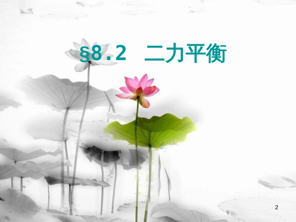 八年级物理下册 8.2 二力平衡课件3 （新版）新人教版_第2页