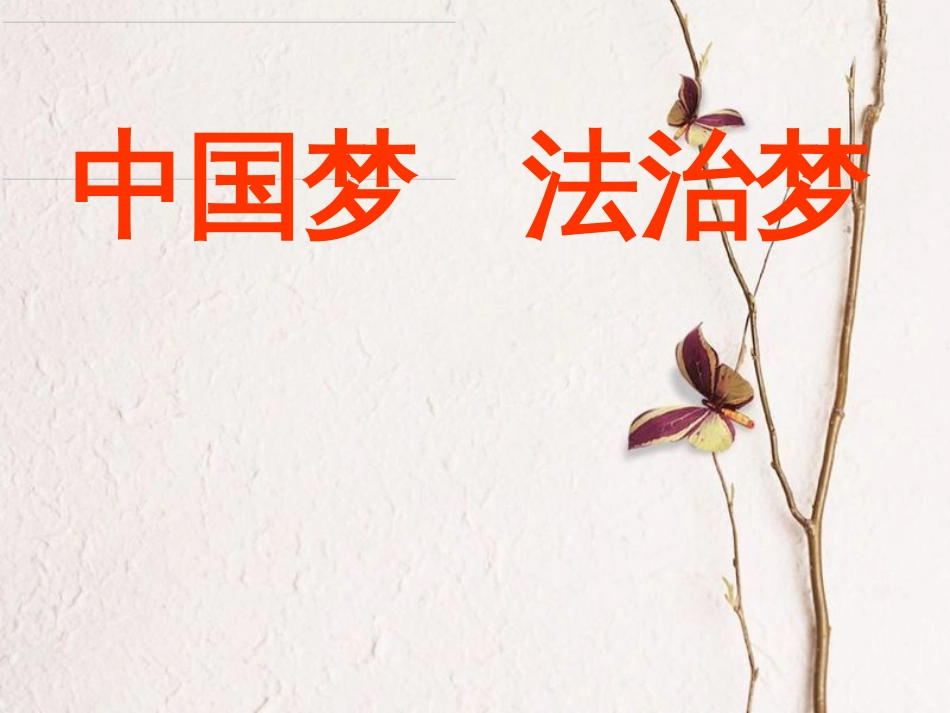 江苏省扬州市中考政治 中国梦法治梦复习课件(1)_第1页