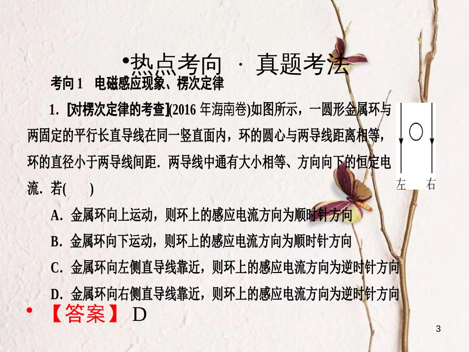 高考物理一轮总复习 专题10 电磁感应专题热点综合课件_第3页