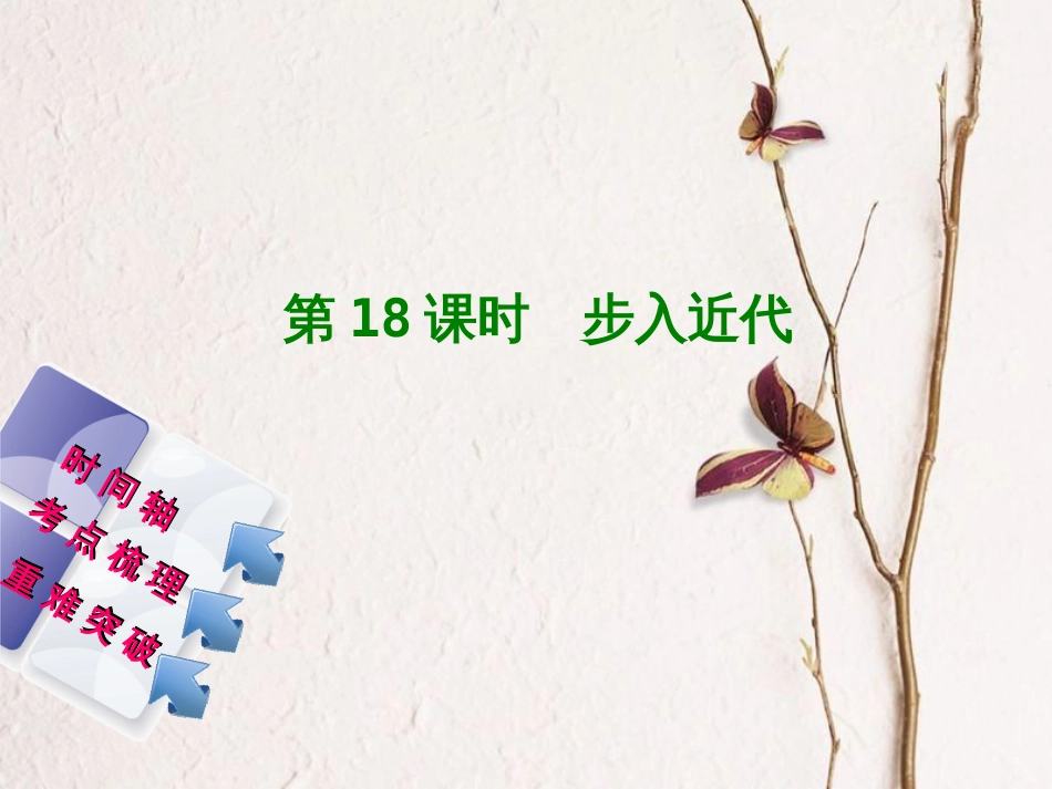福建省中考历史复习 第一部分 教材梳理篇 第4单元 世界古代史、近代史 第18课时 步入近代课件_第1页
