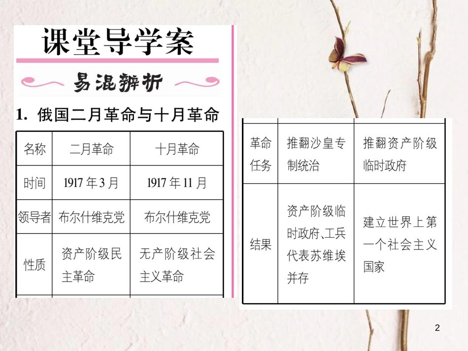 九年级历史下册 第一单元 苏联社会主义道路的探索 第1课 俄国十月革命作业课件 岳麓版_第2页