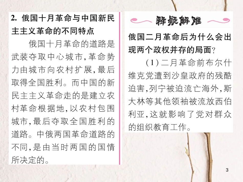 九年级历史下册 第一单元 苏联社会主义道路的探索 第1课 俄国十月革命作业课件 岳麓版_第3页