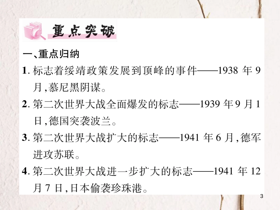 九年级历史下册 第三、四单元 专题复习作业课件 新人教版(1)_第3页