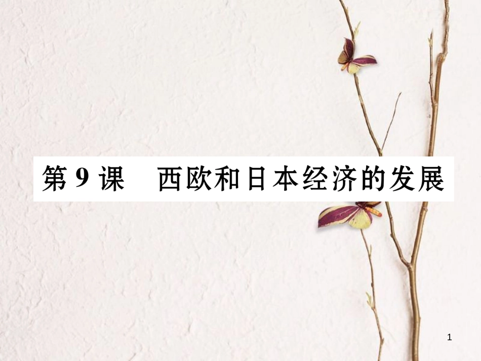 九年级历史下册 第四单元 战后主要资本主义国家的发展变化 第9课 西欧和日本经济的发展作业课件1 新人教版_第1页