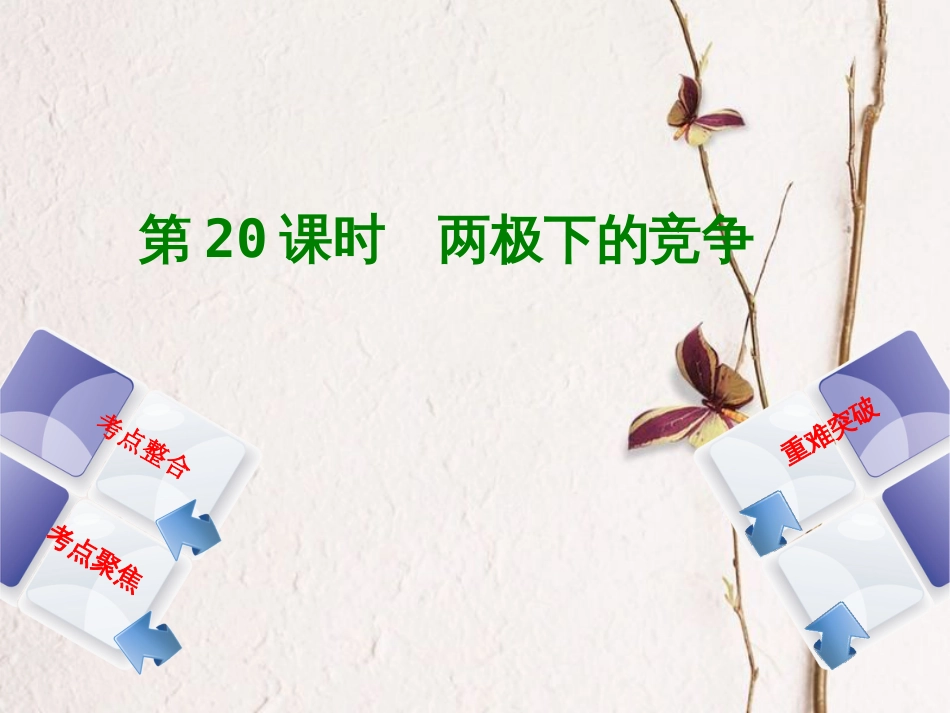 全国中考历史复习 第一部分 教材梳理篇 第五单元 世界现代史 第20课时 两极下的竞争课件 北师大版_第1页